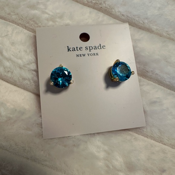 Kate Spade Rise and Shine Blue Stud Earrings - Picture 3 of 5